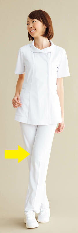 レディース パンツゆったりタイプ白衣 医療 白衣ドクター女性 ズボン 診察衣ホワイト/ブルー/ピンク
