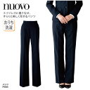 パンツ ズボン NUOVO ヌーヴォ ネイビー 紺 レディース 女性用 制服 大きいサイズ ユニフォーム おうち洗濯 薄地 シンプル 事務 上品 FP6006 ...