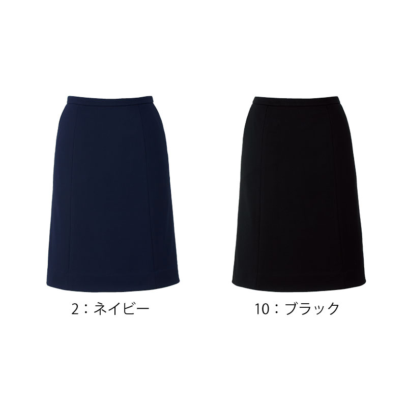 スカート ENJOY Aライン 膝丈 オフィスウェア ネイビー 黒 事務 受付 動きやすい 接触冷感 吸湿発熱 大きいサイズ 上品 シンプル エンジョイ EAS686