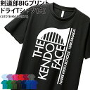 【楽天ランキング堂々の1位受賞】ドライTシャツ Tシャツ 剣道 ビッグプリント クラブ 部活 サークル チーム ユニフォーム トレーニングウェア 練習着 移動着 卒業記念品 入学 入部 卒部 着替え ドライ 速乾 吸収 薄手 メッシュ UVカット ポリエステル100% CUTDTB-KN1BW