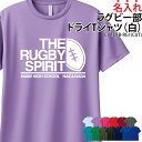 ドライTシャツ Tシャツ ラグビー クラブ 部活 サークル チーム トレーニングウェア 練習着 移動着 卒業記念品 入学 入部 卒部 ドライ メッシュ 薄手 速乾 吸収 UVカット ポリエステル 名入れ チーム名 レッド ネイビー ブラック ラグビーボール CUTDTB-RG1