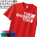 ドライTシャツ バドミントン Tシャツ 半袖 クラブ 部活 サークル チーム 練習着 トレーニングウェア 入学 卒業 入部 卒部 記念品 プレゼント ドライ 速...