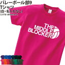 Tシャツ バレー バレー部 ミドルブロッカー 半袖 クラブ 部活 サークル チーム 練習着 移動着 応援着 トレーニングウェア ウォーミングアップウェア 入学 ...