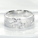 Pt900【0.20ct】ダイヤモンド フラワー リング【送