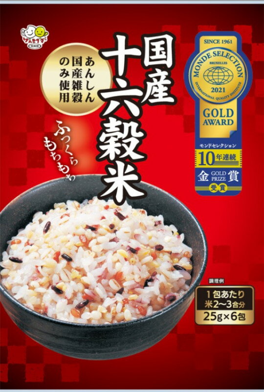 種商 国産十六穀米スティックタイプ 25g×6袋入り×1個