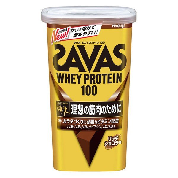 new明治 SAVAS（ザバス） ホエイプロテイン100 リッチショコラ味 294g（約14食分）