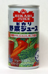 【ケース販売】ヒカリ 野菜ジュース（有塩）190g×30缶