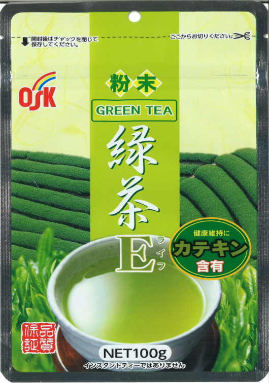 3袋でお買い得【ポスト投函送料無料】　緑茶Eライフ(国内産100%) 100g×3袋【小谷穀粉】【同梱代引き不可】