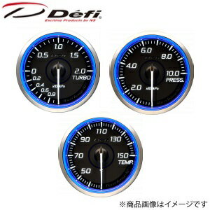 Defi デフィ レーサーゲージ N2 Plus (N2+) 60φ ブルーモデル ターボ計 / 圧力計 / 温度計 3点セット