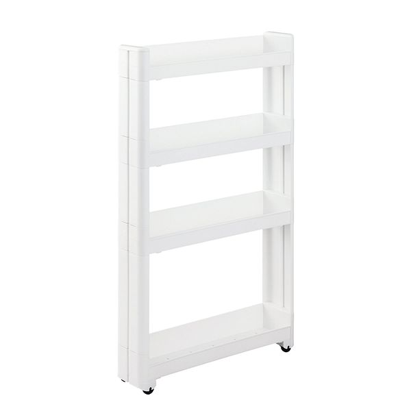 【即日出荷】 不動技研 スマートワゴンFit W100 55-4段 F2573 キッチン スリム 組立式 隙間収納 すき間 収納ストッカー キッチン 食品 ストック 食料ストック プレゼントにも