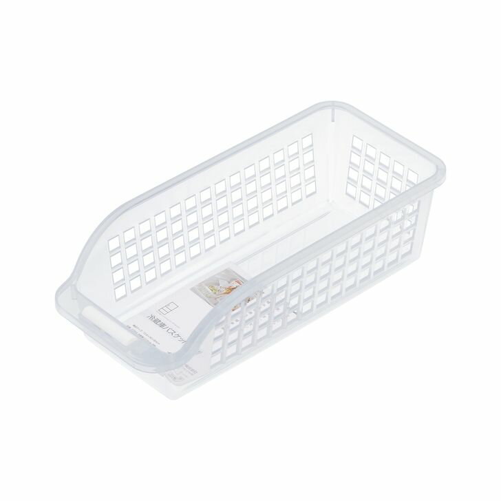 イノマタ化学 冷蔵庫バスケット 深型クリアー ホワイト 白 0354 キッチン 冷蔵庫 シンプル プラスチック inomata
