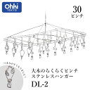 【ポイント10倍】 【即日出荷】 大木製作所 大木のらくらくピンチステンレスハンガー 洗濯用ハンガー 30ピンチ 角ハンガー オールステンレス 錆びにくい 丈夫...