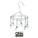 OHKI 大木製作所 ステンレスプチハンガー ピンチ6付 ランドリー オールステンレス 贈り物 部屋干し 洗濯ハンガー 洗濯干し 新生活