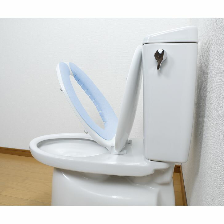 ◇ サンコー ズレな〜いベンザシート 無地 1組入 BL ブルー KA-20 トイレ 衛生的 冷たくない ズレない ..