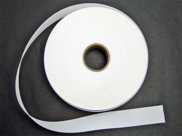 【25mm幅：m単位オーダーカット】［縁なし］接着インサイドベルト　薄手　生成　接着インベル　≪メール..