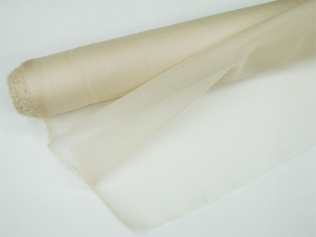 【YT-7-008：薄ベージュ】接着芯地 112cm幅 【軽く透明感あり、少しハリがでる極薄ストレッチ芯地　モアレ防止　人気品番】　接着芯　≪4mまでメール便OK≫