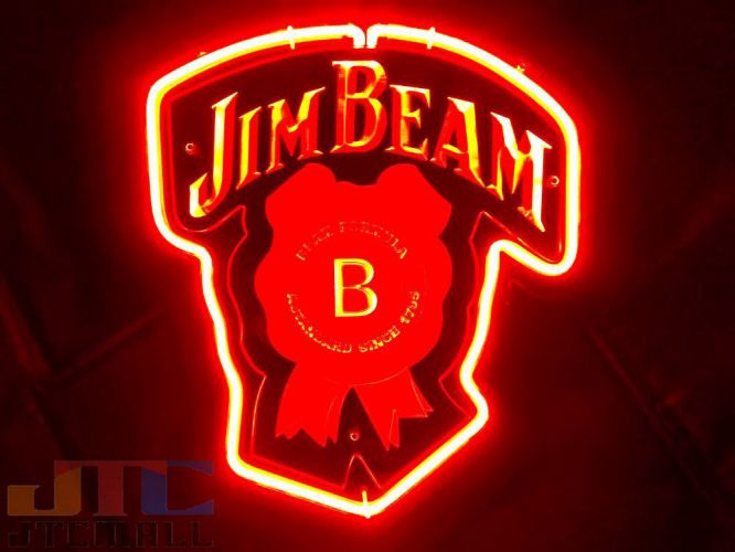 【3Dネオン看板はメーカーの生産終了に伴い、今ある在庫限りで販売終了となります。】JIM BEAM ジム・ビーム 3D ネオン看板 店舗 ガレージ BAR アメリカ雑貨屋 人気 おしゃれ 壁掛け 壁飾り アメリカ