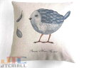 【クリックポスト全国送料無料】鳥 小鳥 バード 動物 大人気!北欧 クッションカバー 45×45 クッションカバークッション 北欧 雑貨 北欧ファブリック