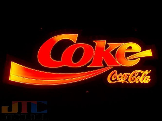 【LED3D看板はメーカーの生産終了に伴い、今ある在庫限りで販売終了となります。】Coca-Cola コカコーラ 文字 LED 3D ネオン看板 ネオンサイン 広告 店舗用 アメリカン雑貨 看板 ネオン管