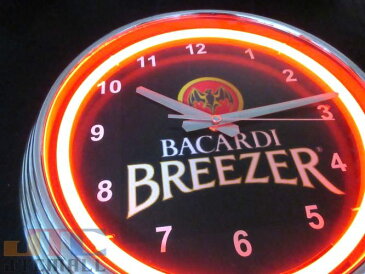 バカルディー BACARDI ネオン クロック 時計 BAR Cafe ネオン管 ネオン看板