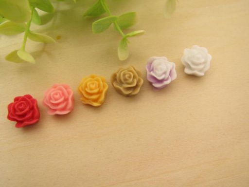 カボション 薔薇のデコパーツ パーツ 貼り付けパーツ（ノアゼットローズ）1個売り 手芸