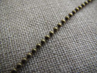カニカン付き ボールチェーン ネックレス 1個 アンティークゴールド 玉の直径 約2mm 前後