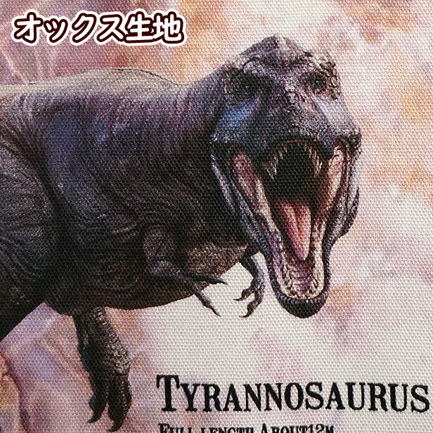 オックス 生地 リアル 恐竜 インクジェット 恐竜柄 綿100％ 布 手芸 かっこいい 通園 通学のサムネイル