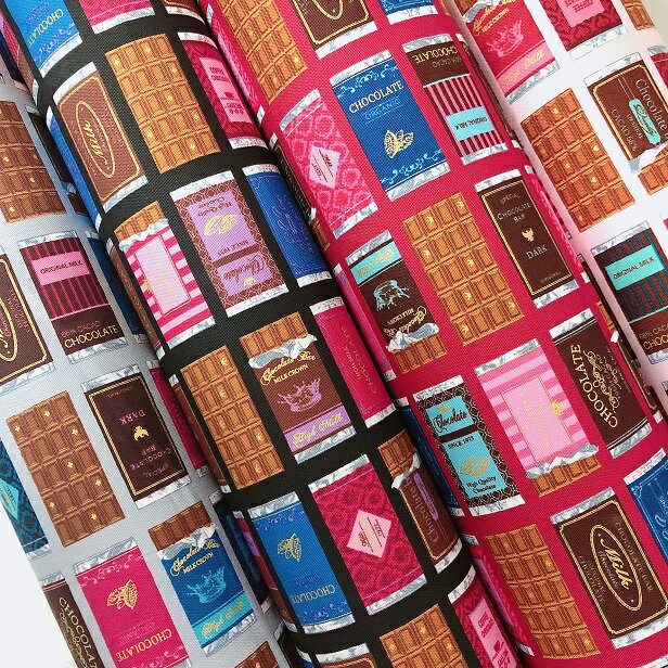 オックス 生地 板チョコ プリント生地 ゴールドプリント 金プリント チョコレート チョコ柄 布 手芸 オックス生地 豪華 夢かわいい スイーツ 英語 ロイヤル アンティークのサムネイル