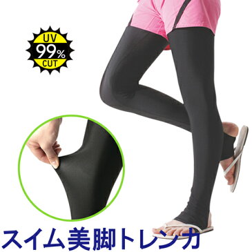 UVカット 紫外線対策 スイムトレンカ ラッシュガード スイムレギンス 日よけ 足長効果 美脚 レディース ランニングウエア【328074】