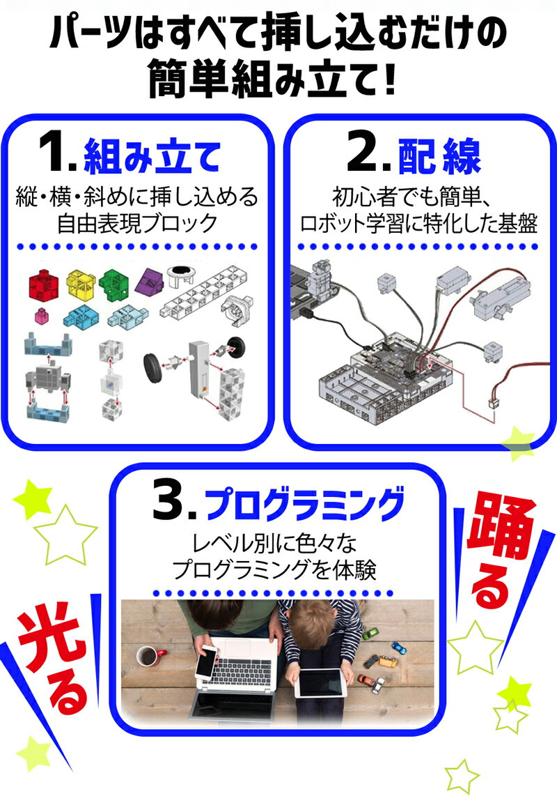 【ラッピング無料】 電子工作 小学生 プログラミング 教育 セット 知育玩具 おもちゃ オモチャ デザイン アイデア オリジナル ロボット 創造 想像 発想 知育 学習 自由研究 プログラミング 子供 プレゼント 頭脳 パソコン 小学生 工作 キット 入学祝い 進学祝い【350006】