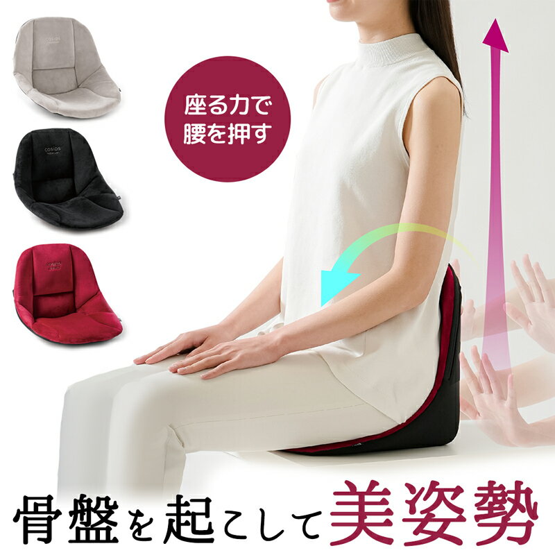 コシオスプレミアム 椅子 座る力で腰を押す 姿勢矯正 背もたれ クッション 骨盤を起こす 骨盤 立てる ..