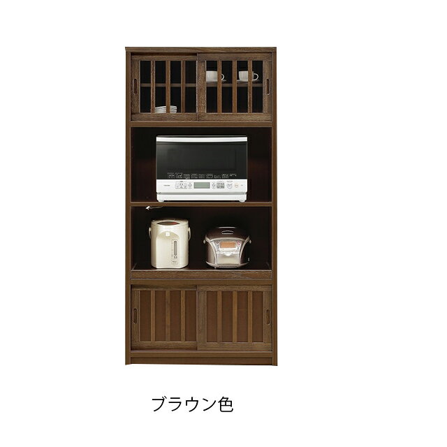 レンジ台 幅80cm 食器棚 キッチン収納 キッチンボード キッチン 収納 棚 スライド 台所 ラック 食器 キッチンラック 国産 ka-good-10005542 インテリア家具通販 Kagood サンプル画像2