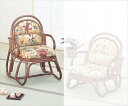 籐安楽座椅子 ハイタイプ S-51Bブラウン 籐 籐家具 座椅子 椅子 イス 和風リビングルーム籐ラタン製 輸入品 完成品