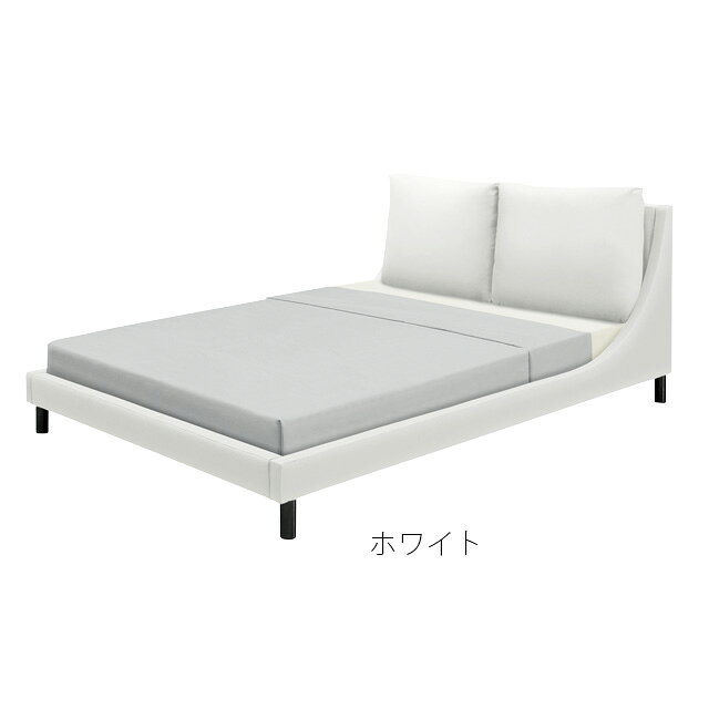 ベッド ダブル ベッドフレーム ダブルベッド PVC 合成皮革 マットレス別売り 床板不織布 [3]