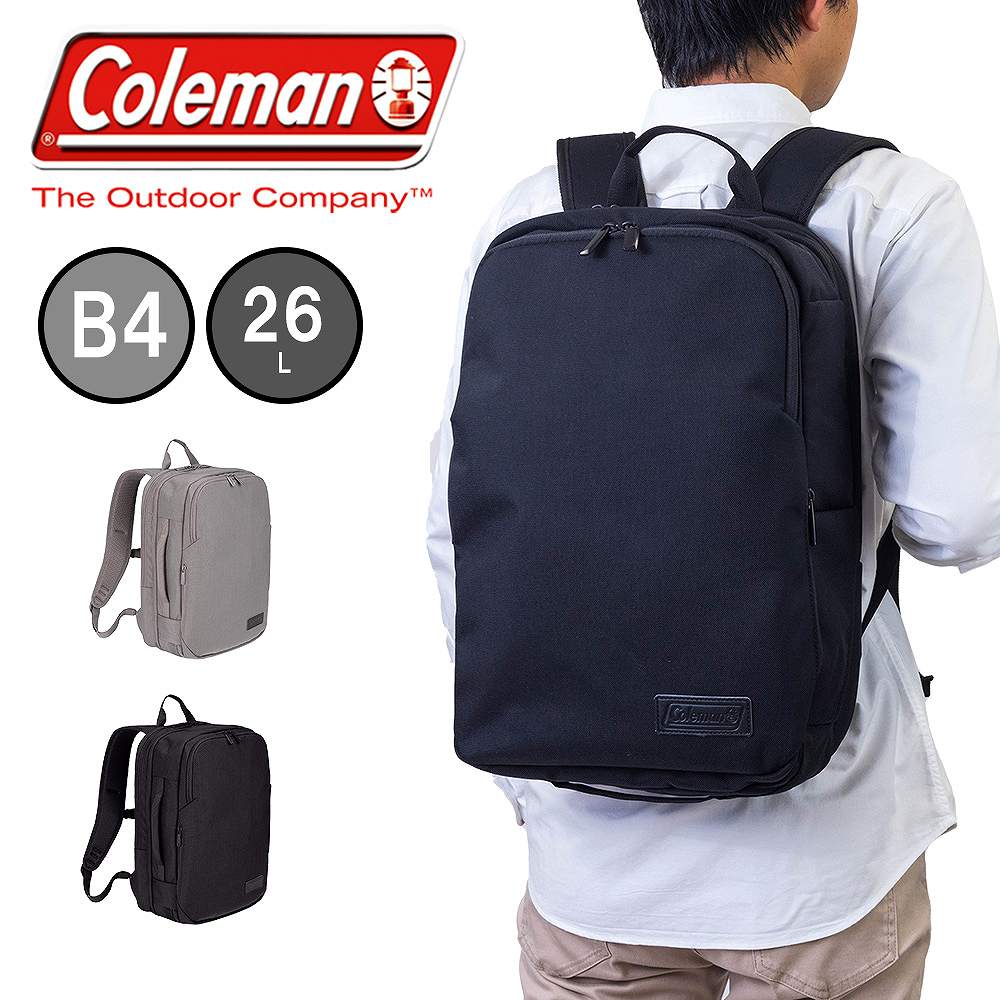 コールマン リュック メンズ コールマン リュック Coleman アウトビズ トラベル バックパック 26L B4 大容量 大きめ 出張 リュックサック ビジネスリュック メンズ レディース ビジネス 大人 大学生 通学 通勤 日帰り 1泊 OUTBIZ TRAVEL BACKPACK