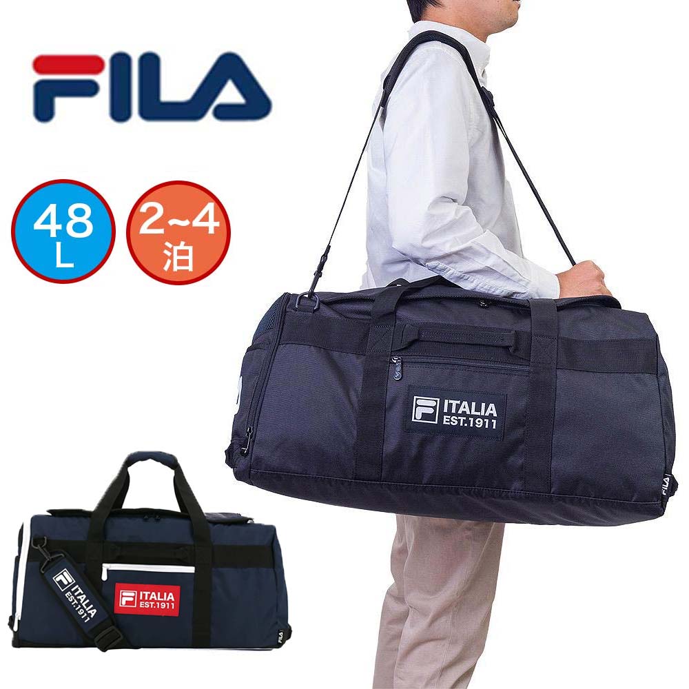 【11/25限定★エントリーで最大P43倍】 FILA フィラ ボストンバッグ 48L メンズ レディース 大容量 2泊 3泊 4泊 ボストンバック ボストン ...