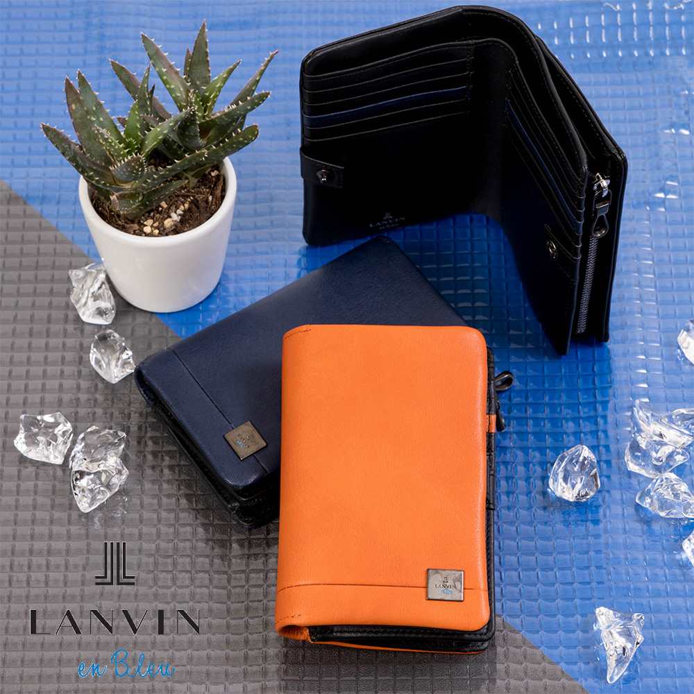 ランバン オン ブルー 革二つ折り財布 レディース 【5/15限定★エントリーで最大P40倍】 LANVIN en Bleu 二つ折り財布 ミドルウォレット ランバン オン ブルー マルセイユ 縦型 財布 二つ折り メンズ レディース 本革 レザー 男性 ギフト プレゼント 大容量 人気 ブランド ランバンオンブルー 536604