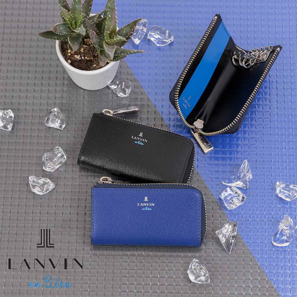 ランバン オン ブルー キーケース レディース LANVIN en Bleu キーケース ランバン オン ブルー ワグラム 本革 革 レザー メンズ レディース ファスナー付き 4連 鍵入れ 鍵ケース コンパクト 人気 ブランド おしゃれ ギフト 男性 579602