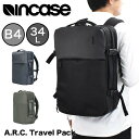 インケース ビジネスリュック メンズ Incase インケース リュック A.R.C. Travel Pack 正規品 バックパック B4 34L メンズ レディース 大容量 A.R.C トラベルパック PCリュック ビジネスリュック ビジネス 出張 通勤 通学 旅行 人気 おしゃれ ARC TRAVELPACK