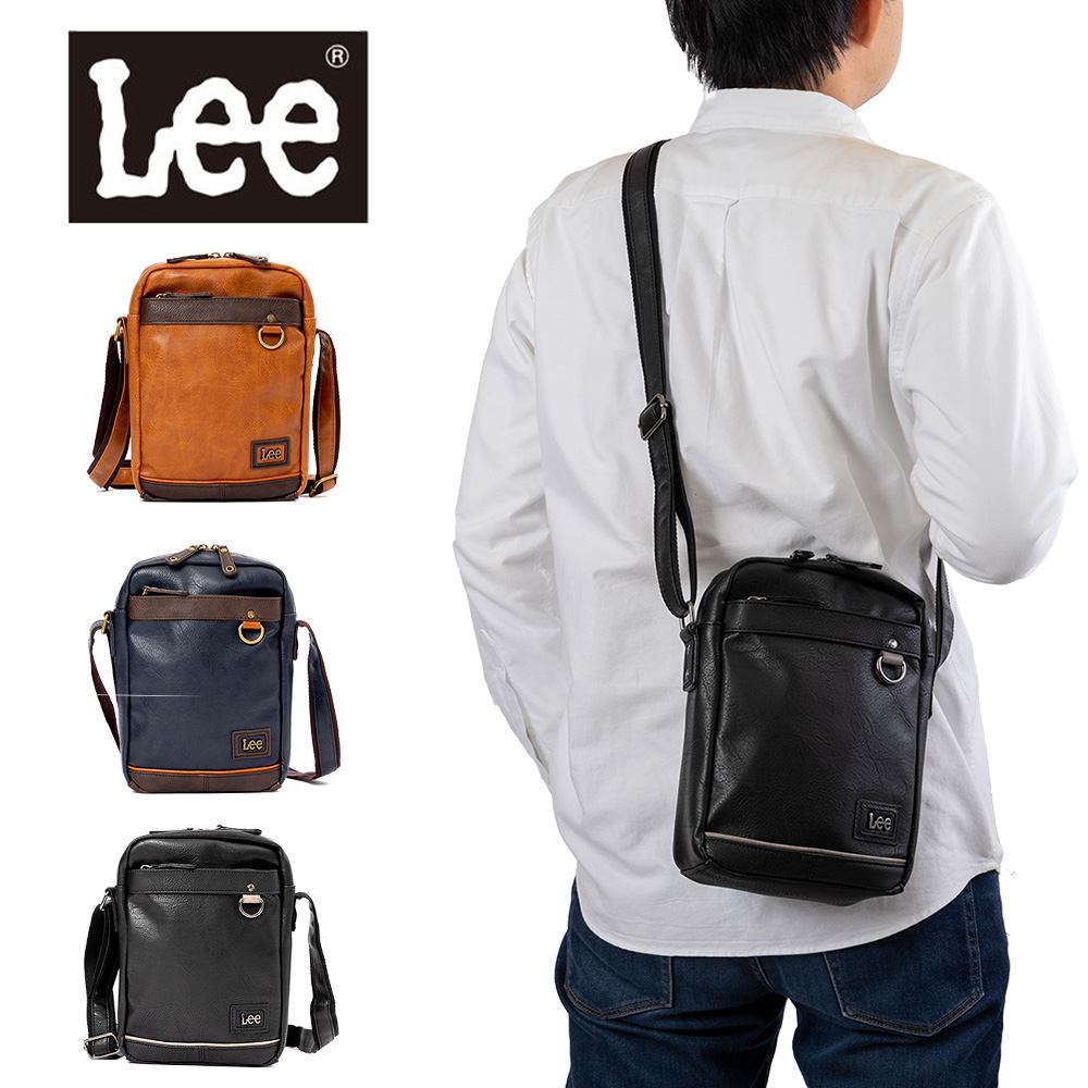 Lee バッグ メンズ 【P最大29倍 | お買い物マラソン】 Lee リー ショルダーバッグ メンズ レディース 縦型 ブランド 合皮 ショルダーバック 斜め掛けバッグ 斜めがけバッグ 人気 大人 シンプル コンパクト おしゃれ 320-3107