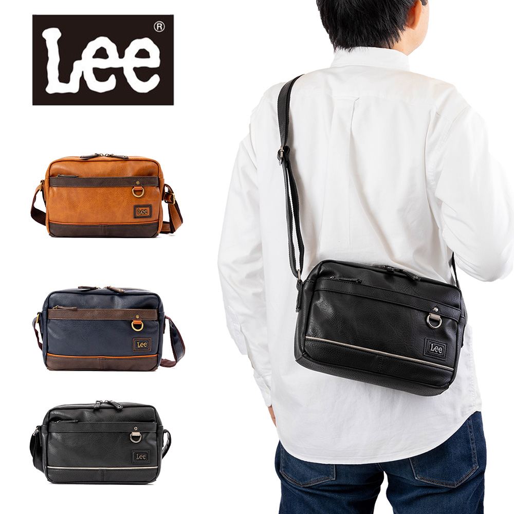 Lee バッグ メンズ 【P最大29倍 | お買い物マラソン】 Lee リー ショルダーバッグ メンズ レディース ブランド 合皮 ショルダーバック 斜め掛けバッグ 斜めがけバッグ 人気 大人 シンプル コンパクト おしゃれ 320-3108