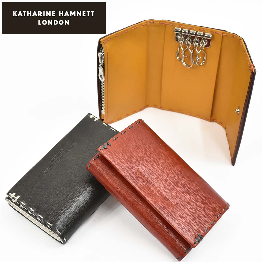  キャサリンハムネット KATHARINE HAMNETT LONDON キーケース 小銭入れ メンズ レディース テーラード2 小銭入れ付き 本革 革 レザー 鍵ケース キーホルダー 4連 ブランド おしゃれ かっこいい おすすめ ギフト 490-58701