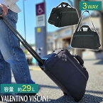 トロリーバッグ ボストンバッグ メンズ ポリエスター 旅行 ソフト 観光 黒 KBN15180 ヴァレンチノヴィスカーニ VALENTINO VISCANI