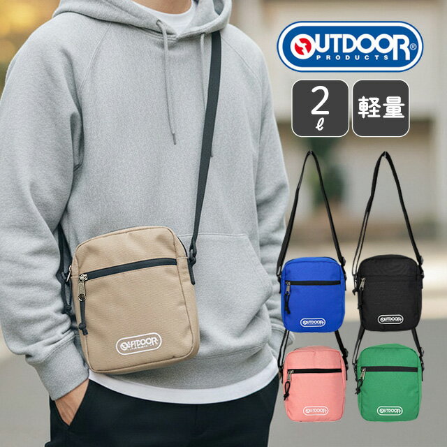 樂天商城 - アウトドアプロダクツ OUTDOOR PRODUCTS ショルダーバッグ ミニショルダー 斜めがけ 軽量 軽い 小さめ 鞄 メンズ レディース キッズ 旅行 散歩 2L B6 縦型 スクエア ミニバッグ 縦型ショルダー フェス 2509 ブラック ベージュ グリーン ローズ ブルー 肩掛け カバン