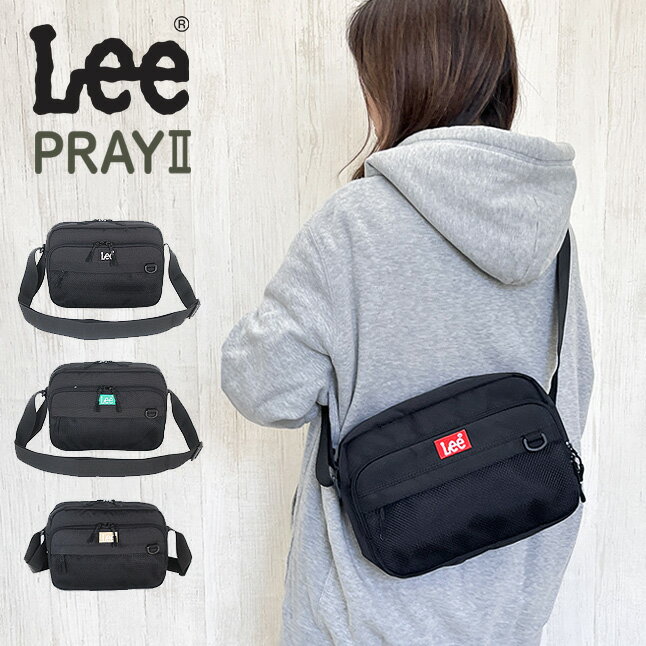 ショルダーバッグ メンズ レディース 大人 斜めがけ かっこいい 320-3724 Lee リーショルダーバッグ ヨコ型 スクエアショルダーバッグ おしゃれ かっこいい ユニセックス 高校生 大学生 学生 大人 クロ ブラック アウトドア イベント 夏フェス