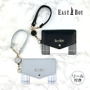 定期入れ リール付き ブランド eb-30164 EAST BOY イーストボーイ フローズンチェック パスケース リールストラップ付き 定期入れ 定期ケース ...