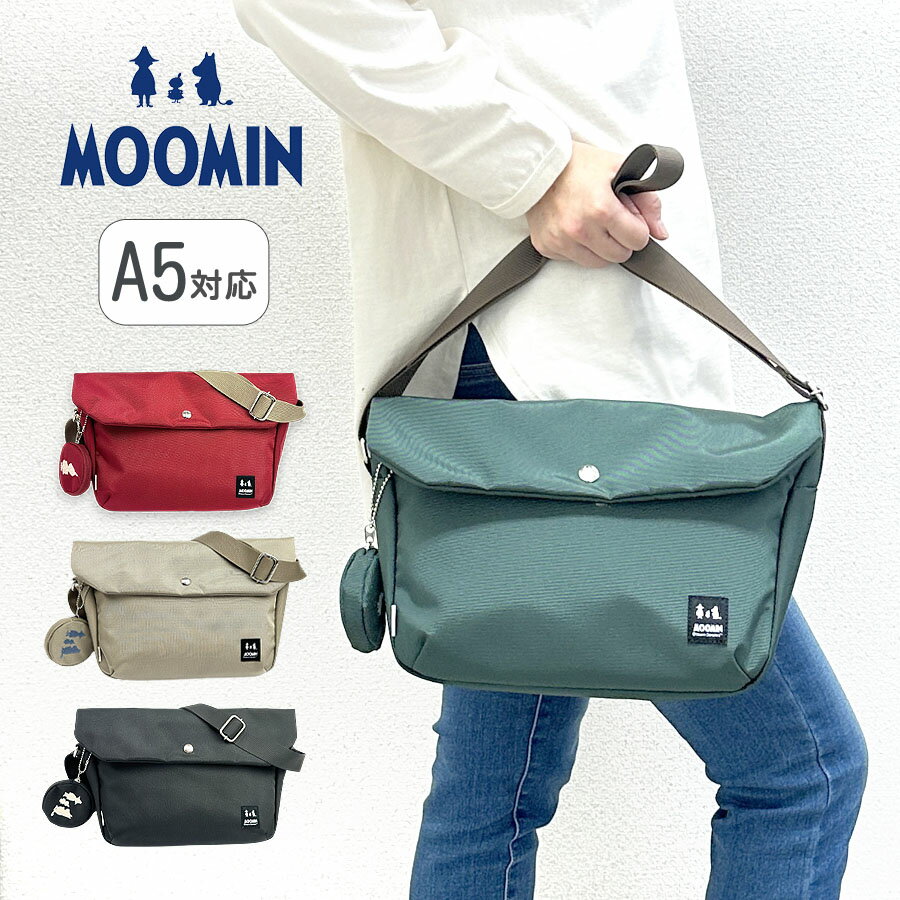 樂天商城 - ショルダーバッグ レディース スマホショルダー 斜め掛け おしゃれ rmnk-02 MOOMIN ムーミン バッグ 横型 A5 ミニポーチ付き 軽量 軽い ミイ スナフキン ニョロニョロ シンプル きれいめ かわいい プレゼント 女子 女性 普段使い 通勤 旅行 アウトドア キャンプ フェス