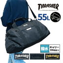 ボストンバッグ 修学旅行 男子 メンズ 2泊 3泊 thr-284 THRASHER スラッシャー ダッフルバッグ 55L 撥水 大容量 軽量 かっこいい おしゃれ 人気 スケーターブランド ストリート系 シンプル レディース 小学生 中学生 高校生 ジム 部活 合宿 スポーツバッグ ブラック 黒(4)