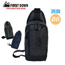 ボディバッグ メンズ おしゃれ FIRST DOWN ボディバック 消臭 33051 B6サイズ対応 バッグ メンズバッグ ボディーバッグ 斜めがけバッグ 中学...