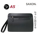 セカンドバッグ メンズ SAXON サクソン 合皮 角形ポーチ A5サイズ 5232 消臭ネーム付き セカンドポーチ おしゃれ ブランド メンズバッグ クラッチバッグ バック 黒 緑 かっこいい プレゼント 贈り物 ギフト 男性用 お誕生日 人気 結婚式 大きめ 持ち手 集金バッグ A5
